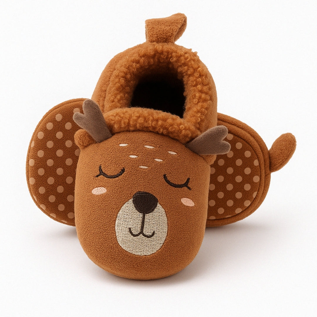 Chaussons Cerf pour Bébé – Confort & Fantaisie pour l’Hiver