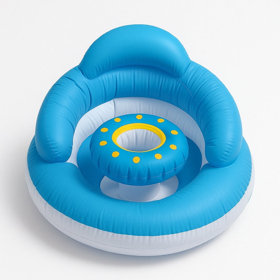 Fauteuil Bébé Gonflable avec Support Biberon – Pour Apprendre à S’asseoir en S’amusant