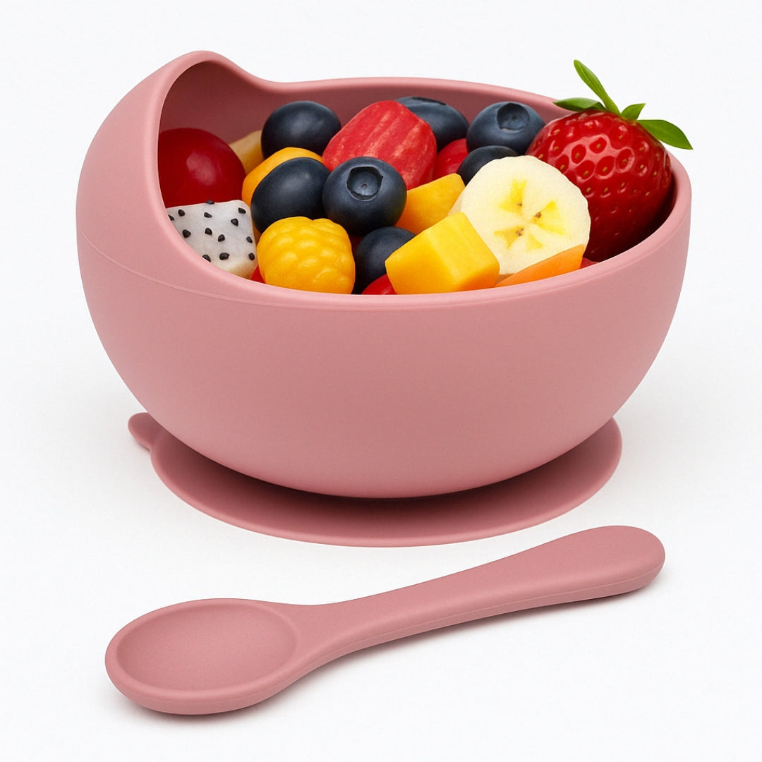Bol Antidérapant en Silicone – Apprentissage des Repas Sans Débordements